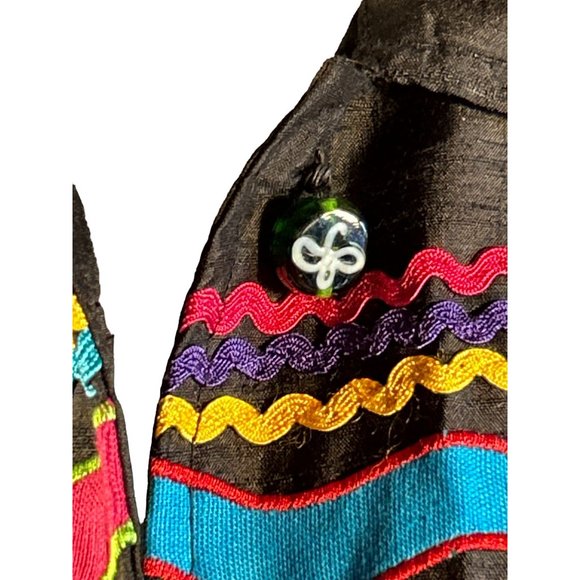 Allure Jacket Womens Medium Embellished Vintage Retro Button - Picture 6 of 9